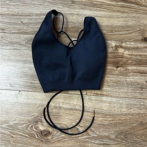 Bo+Tee seamless, backless workout top.